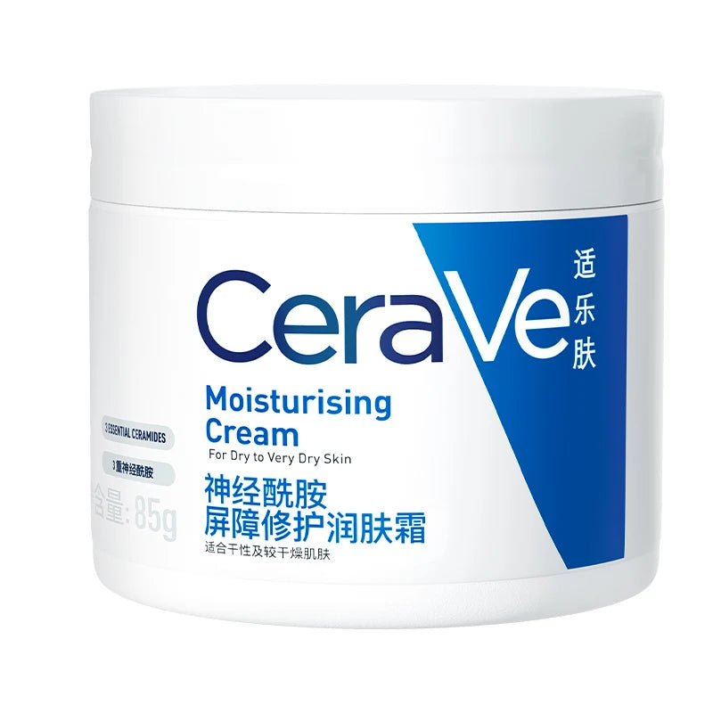 CeraVe Crème hydratante 85g Crème pour le corps avec acide hyaluronique et céramides et hydratant pour le visage pour peaux sèches sans huile