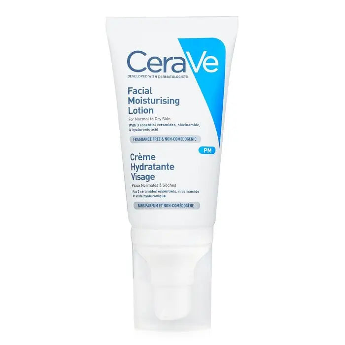 Lotion hydratante pour le visage CeraVe pour peaux normales à sèches 52 ml/1,75 oz