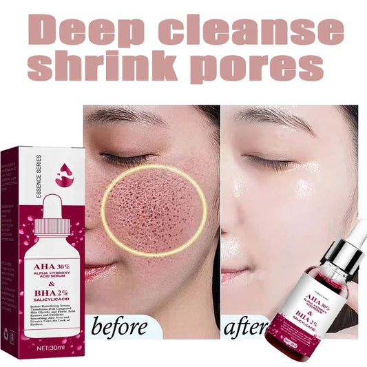 Sérum rétrécit les Pores, acide de fruits salicylique pour le visage, élimine les points noirs, réduit l'acné, contrôle du sébum, Gel blanchissant, hydratant, peau lisse