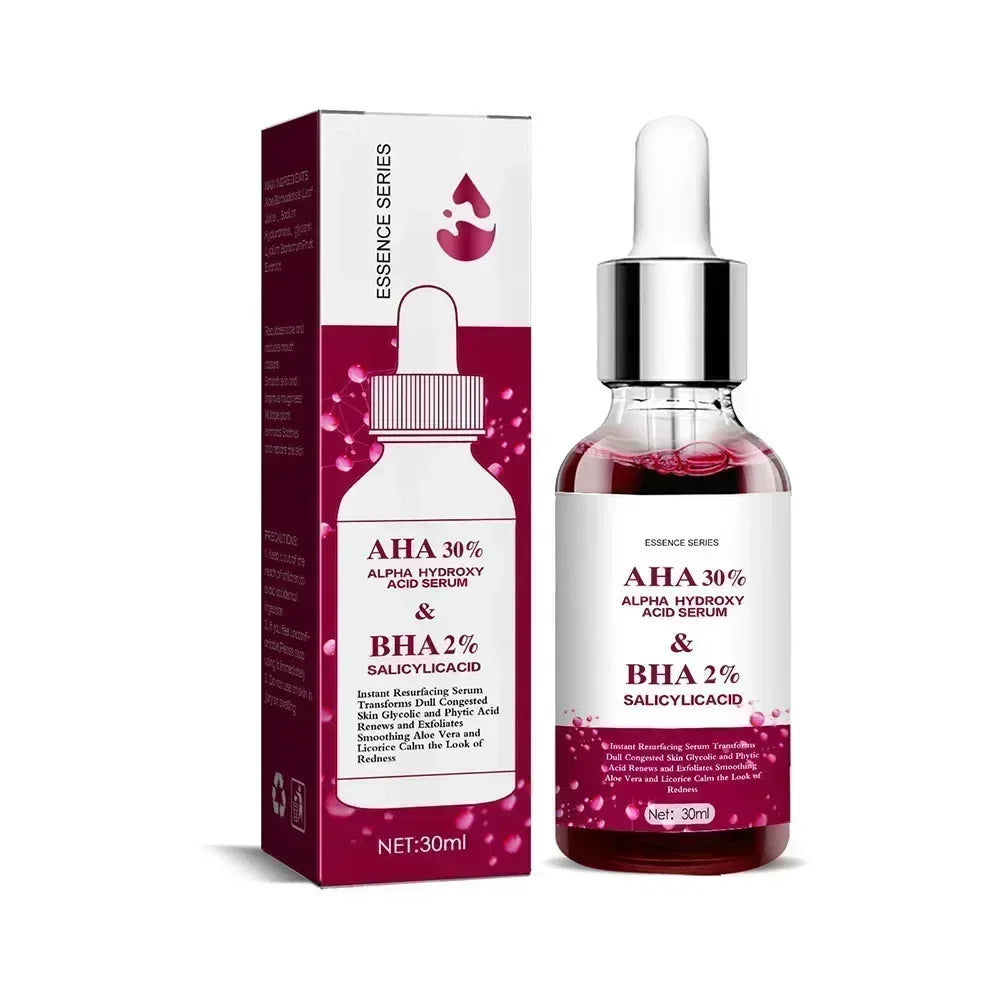 Sérum rétrécit les Pores, acide de fruits salicylique pour le visage, élimine les points noirs, réduit l'acné, contrôle du sébum, Gel blanchissant, hydratant, peau lisse