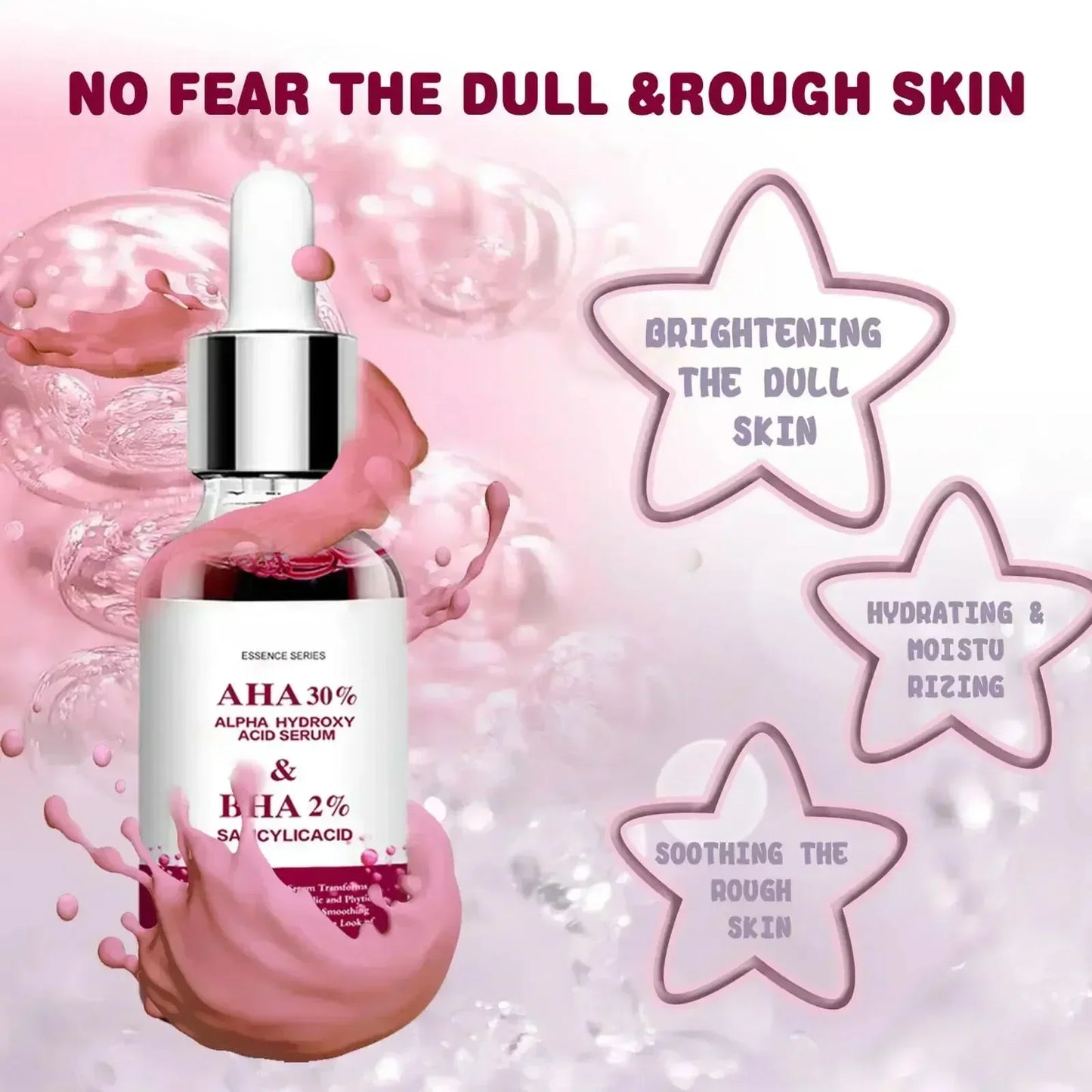 Sérum rétrécit les Pores, acide de fruits salicylique pour le visage, élimine les points noirs, réduit l'acné, contrôle du sébum, Gel blanchissant, hydratant, peau lisse