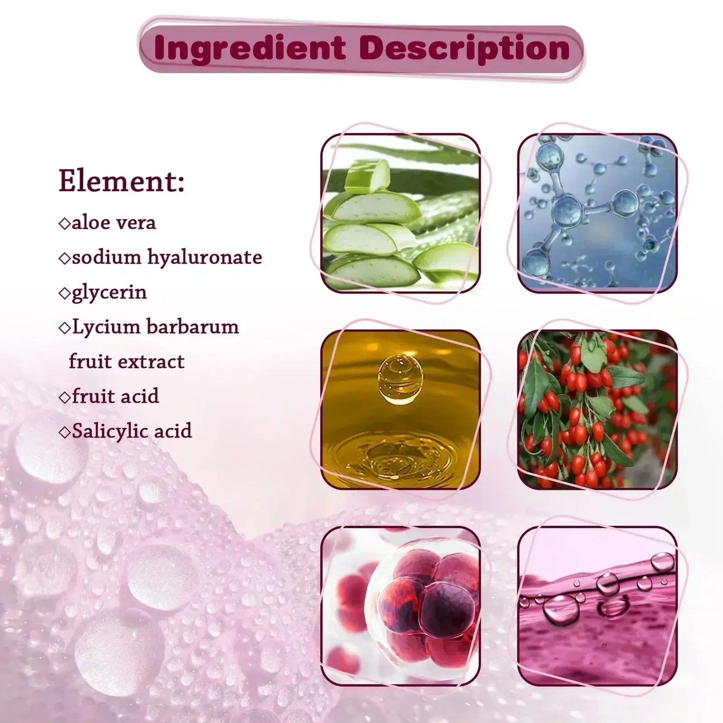Sérum rétrécit les Pores, acide de fruits salicylique pour le visage, élimine les points noirs, réduit l'acné, contrôle du sébum, Gel blanchissant, hydratant, peau lisse