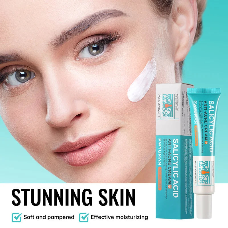 Crème pour le visage à l'acide salicylique, élimination de l'acné, contrôle de l'huile, rétrécit les Pores, éclaircit les marques d'acné, Gel de mélanine, soins pour la peau lisses, beauté coréenne 30g